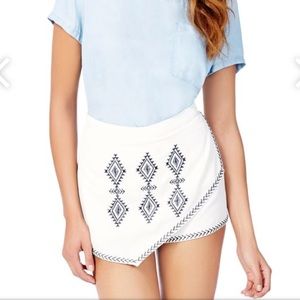 Aztec Embroidered Skort